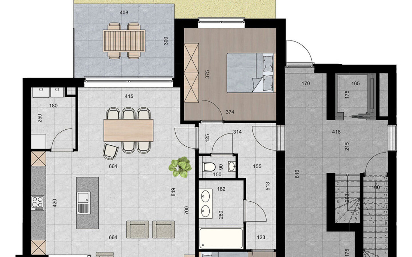 Gelijkvloerse verdieping te koop in Bocholt